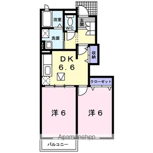 グラン・シエルB【1階】の間取り